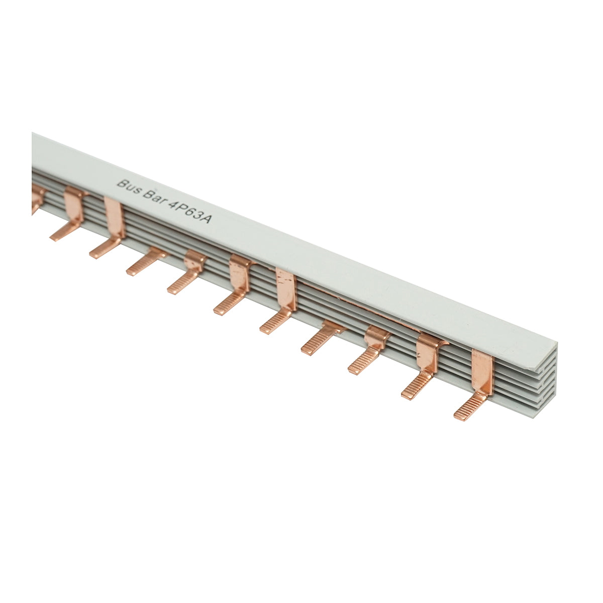 Comb, three-phase busbar 1m, 4P, 63A for supplying automatic fuses